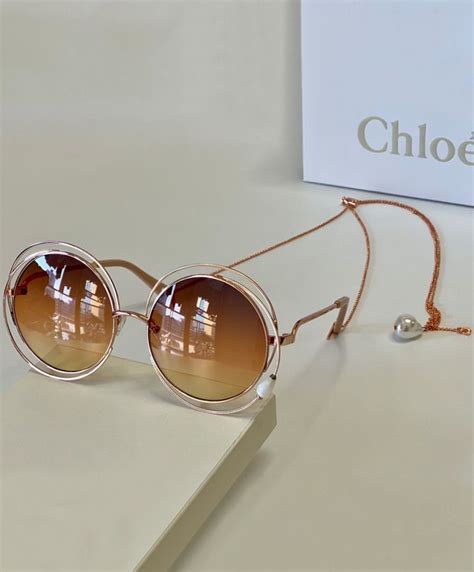 chloe inspired round sunglasses